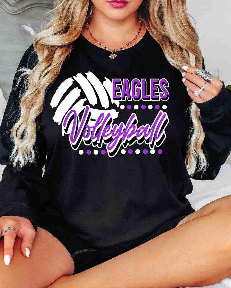 Eagles Volleyball Shirt Custom Volleyball Shirt Custom School Shirt Game Day Apparel Eagle Pride Shirt Volleyball Tees Eagles Sweatshirt