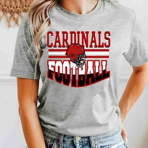 Cardinal Football Shirt, Football Graphic Tee, Cardinals Shirt, Custom Football Shirt, Custom Mascot Shirt, Football Mom Shirt, Game Day Tee