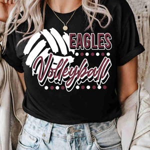 Eagles Volleyball Shirt Custom Volleyball Shirt Custom School Shirt Game Day Apparel Eagle Pride Shirt Volleyball Tees Eagles Sweatshirt