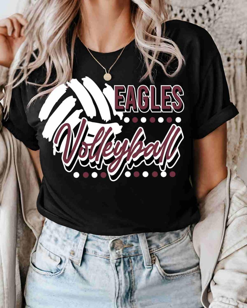 Eagles Volleyball Shirt Custom Volleyball Shirt Custom School Shirt Game Day Apparel Eagle Pride Shirt Volleyball Tees Eagles Sweatshirt