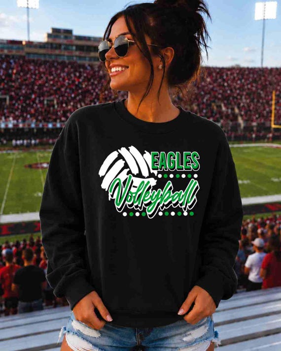 Eagles Volleyball Shirt Custom Volleyball Shirt Custom School Shirt Game Day Apparel Eagle Pride Shirt Volleyball Tees Eagles Sweatshirt