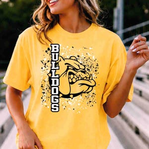 Bulldogs Shirt, Bulldog Mascot Shirt, Custom School Shirt, School Spirit Shirt, Sports Mom Shirt, Game Day Shirt, Mascot School Youth Shirt