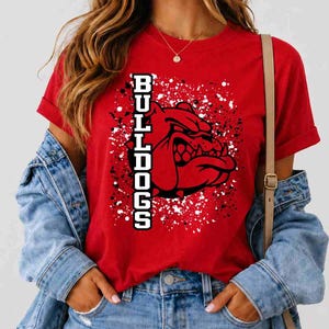 Bulldogs Shirt, Bulldog Mascot Shirt, Custom School Shirt, School Spirit Shirt, Sports Mom Shirt, Game Day Shirt, Mascot School Youth Shirt