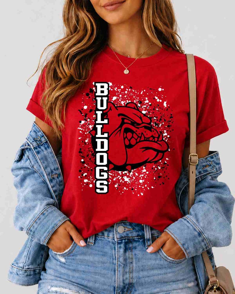 Bulldogs Shirt, Bulldog Mascot Shirt, Custom School Shirt, School Spirit Shirt, Sports Mom Shirt, Game Day Shirt, Mascot School Youth Shirt