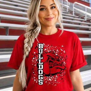 Bulldogs Shirt, Bulldog Mascot Shirt, Custom School Shirt, School Spirit Shirt, Sports Mom Shirt, Game Day Shirt, Mascot School Youth Shirt