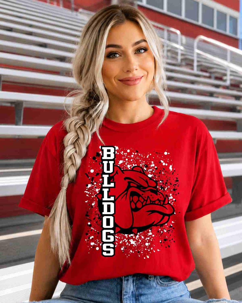Bulldogs Shirt, Bulldog Mascot Shirt, Custom School Shirt, School Spirit Shirt, Sports Mom Shirt, Game Day Shirt, Mascot School Youth Shirt