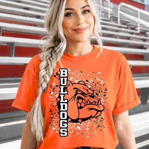 Bulldogs Shirt, Bulldog Mascot Shirt, Custom School Shirt, School Spirit Shirt, Sports Mom Shirt, Game Day Shirt, Mascot School Youth Shirt
