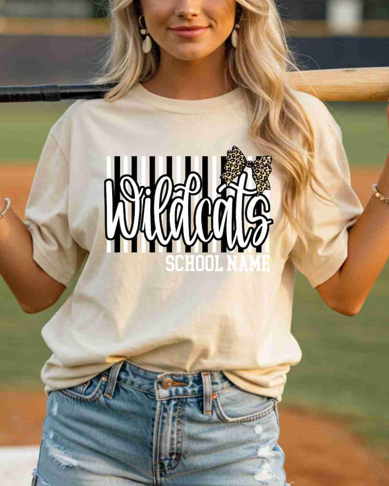Custom Mascot Shirt Custom School Shirt City Mascot Shirt Custom School Tees Elementary Teacher Shirt High School Teacher Leopard Bow Shirt
