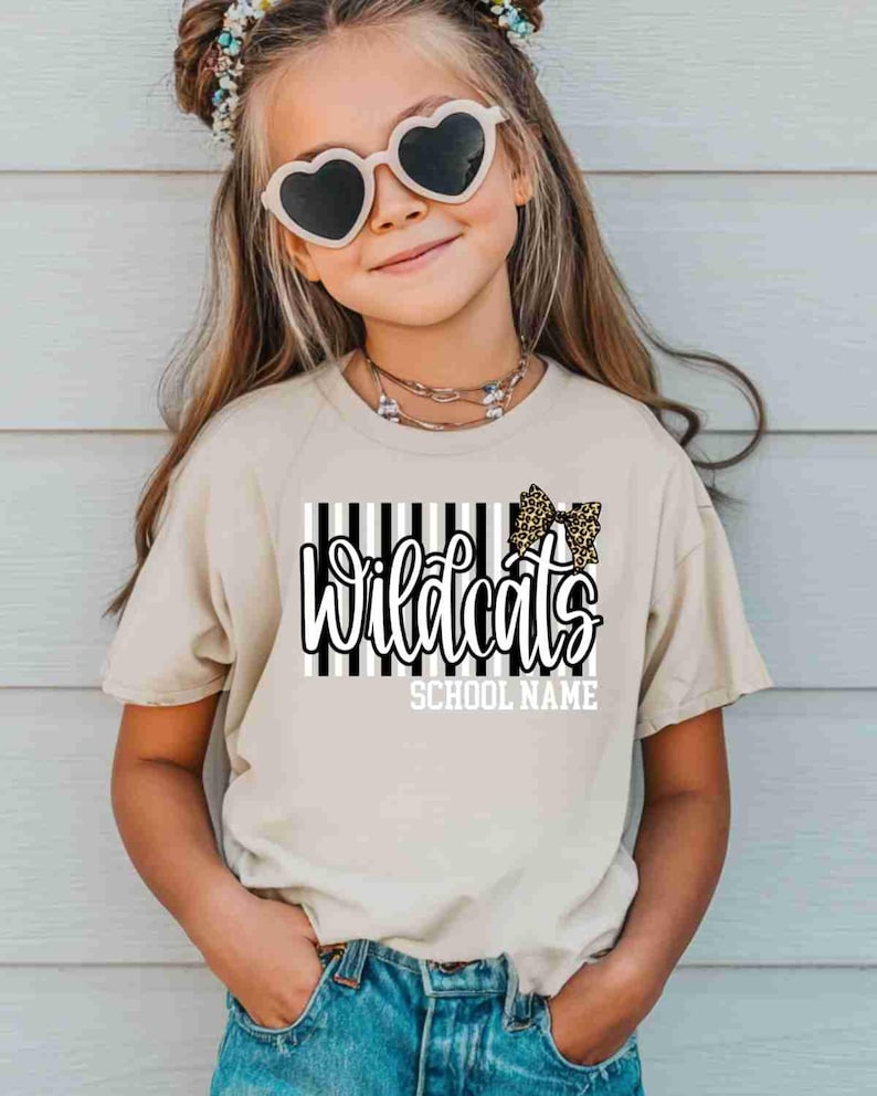 Custom Mascot Shirt Custom School Shirt City Mascot Shirt Custom School Tees Elementary Teacher Shirt High School Teacher Leopard Bow Shirt