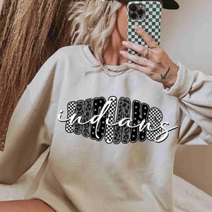 Indians Shirt Custom School Shirt Custom Mascot Shirt School Spirit Shirt Indians Cheer Shirt Indians Sweatshirt Indian Pride Shirt Game Day
