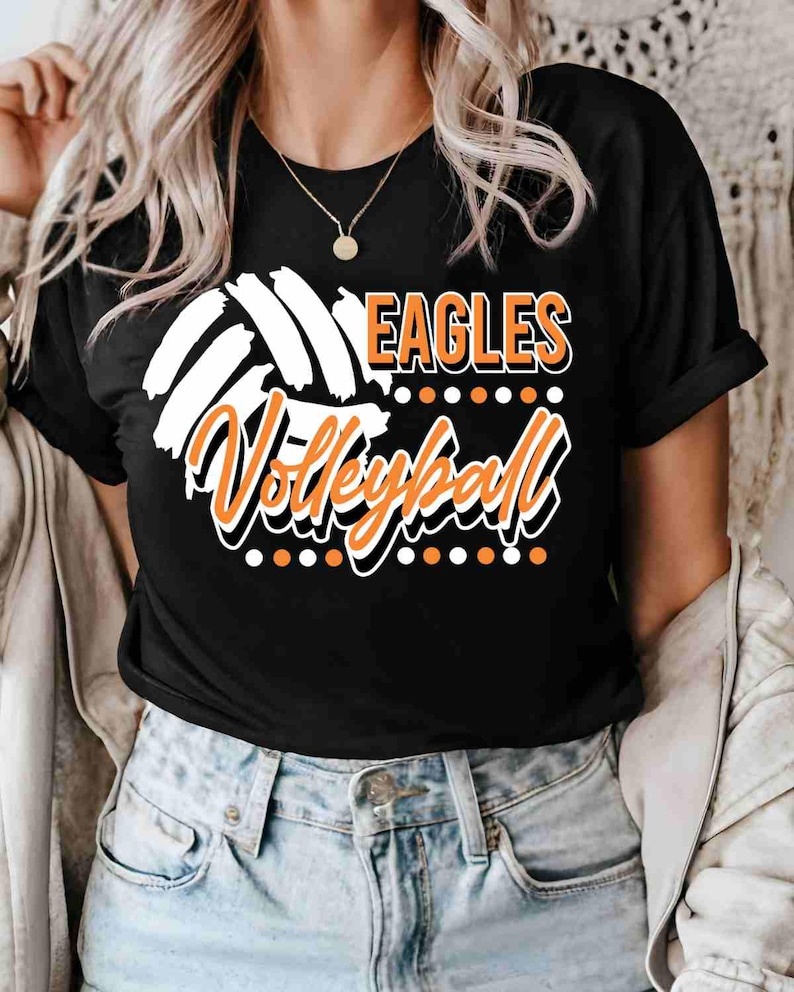 Eagles Volleyball Shirt Custom Volleyball Shirt Custom School Shirt Game Day Apparel Eagle Pride Shirt Volleyball Tees Eagles Sweatshirt