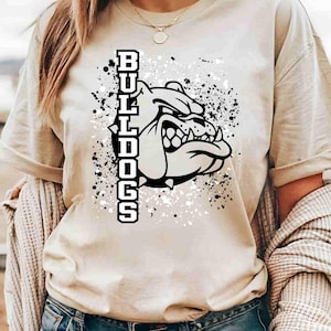 Bulldogs Shirt, Bulldog Mascot Shirt, Custom School Shirt, School Spirit Shirt, Sports Mom Shirt, Game Day Shirt, Mascot School Youth Shirt