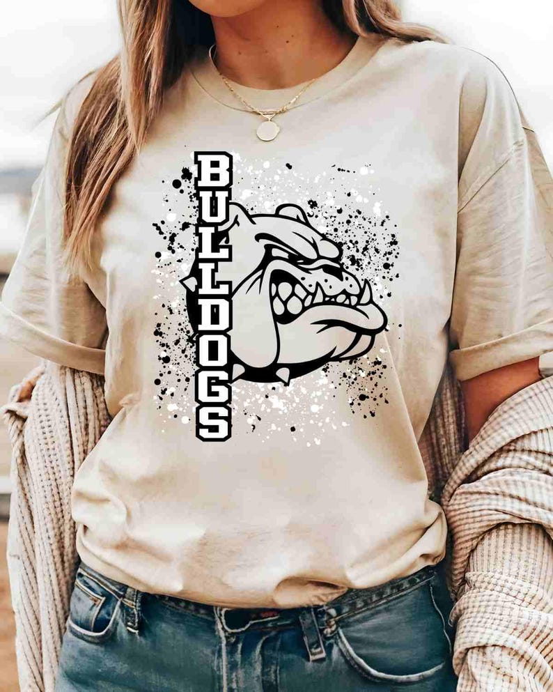 Bulldogs Shirt, Bulldog Mascot Shirt, Custom School Shirt, School Spirit Shirt, Sports Mom Shirt, Game Day Shirt, Mascot School Youth Shirt