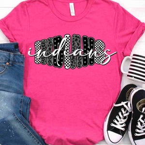 Indians Shirt Custom School Shirt Custom Mascot Shirt School Spirit Shirt Indians Cheer Shirt Indians Sweatshirt Indian Pride Shirt Game Day