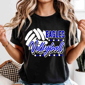 Eagles Volleyball Shirt Custom Volleyball Shirt Custom School Shirt Game Day Apparel Eagle Pride Shirt Volleyball Tees Eagles Sweatshirt