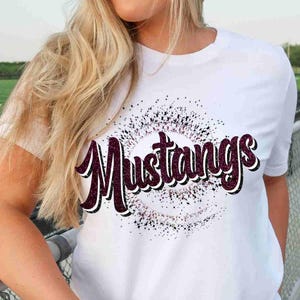 Mustangs Shirt Custom School Mascot Shirt School Spirit Shirt Mascot Tie Dye Shirt Teacher Shirt Mustang Pride Shirt Game Day Sweatshirt