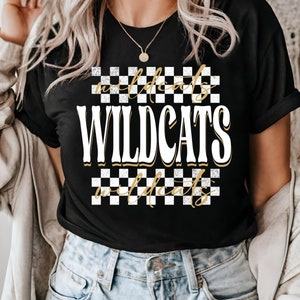 Wildcats Shirt Wildcat Football Shirt Football Mom Wildcat Sports Shirt Sports Mascot Mom Dad Shirt Game Day Football Shirt Football Dad