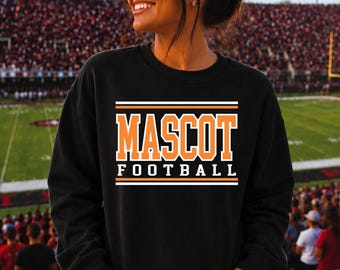 Custom Football Shirt Football Mom Shirt Game Day Shirt Football Sweatshirt Football Season Shirt School Spirit Shirt Player Name Number