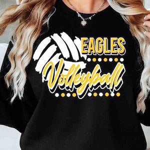 Eagles Volleyball Shirt Custom Volleyball Shirt Custom School Shirt Game Day Apparel Eagle Pride Shirt Volleyball Tees Eagles Sweatshirt