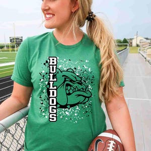 Bulldogs Shirt, Bulldog Mascot Shirt, Custom School Shirt, School Spirit Shirt, Sports Mom Shirt, Game Day Shirt, Mascot School Youth Shirt