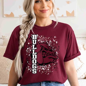 Bulldogs Shirt, Bulldog Mascot Shirt, Custom School Shirt, School Spirit Shirt, Sports Mom Shirt, Game Day Shirt, Mascot School Youth Shirt