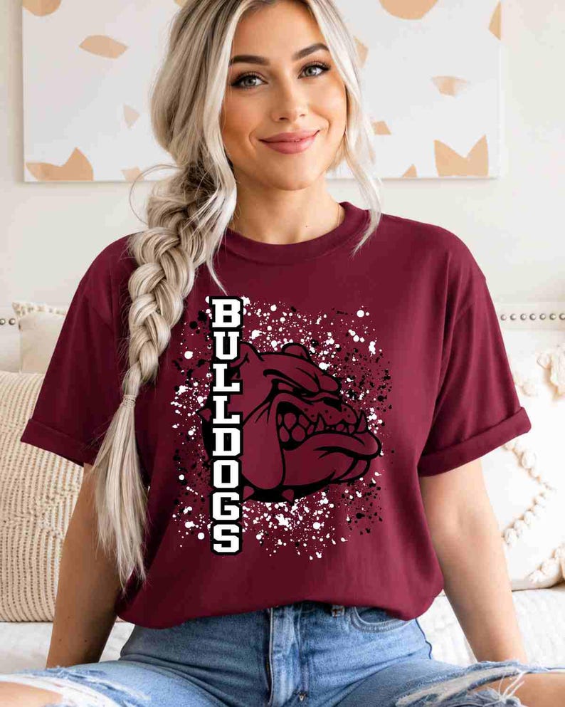 Bulldogs Shirt, Bulldog Mascot Shirt, Custom School Shirt, School Spirit Shirt, Sports Mom Shirt, Game Day Shirt, Mascot School Youth Shirt
