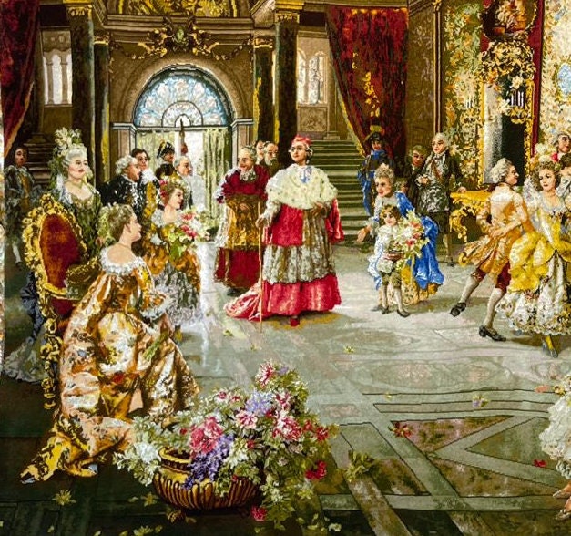 Vintage Italy Tapestry, Renaissance Rug, Handmade Silk Rug, Masterpiece ...