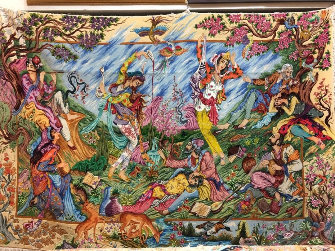 Handmade Woven Silk Rug, Renaissance Rug, Handmade Silk Rug ...