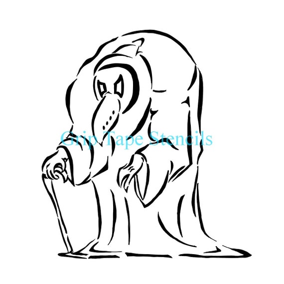 Plague Doctor Stencil PNG DIY - Etsy