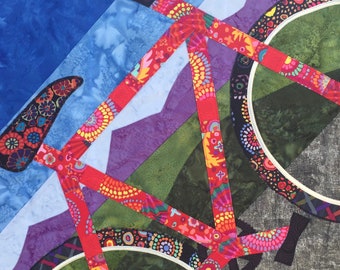 Biking Raw Edge Applique Pattern - Digital Copy