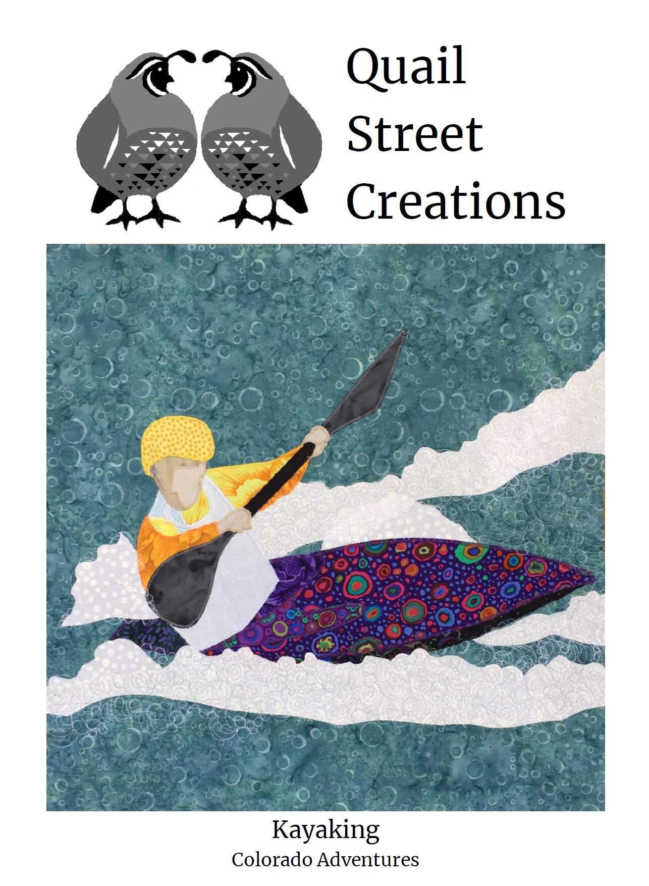 Kayaking Raw Edge Applique Pattern - Digital Copy - Etsy