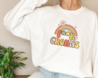 Retro Crohns Disease Sweatshirt: Funny Chronic Illness Crewneck