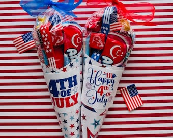 One Patriotic 4th Of July Candy Cones Favors Treats President Election Party Military