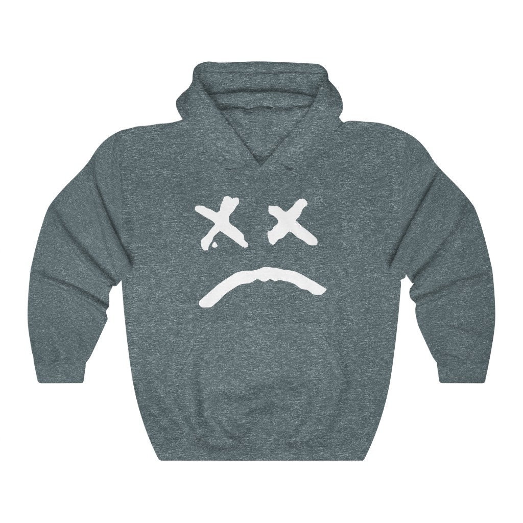 Lil Peep Hoodie Lil Peep Sweatshirt Lil Peep Fan Shirt Lil Peep Sad Face Hoodie Etsy UK