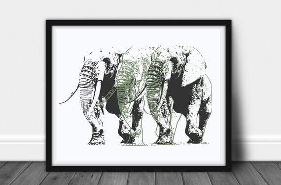 Elephant Posterprintprintmuralwall Decorationposter - Etsy