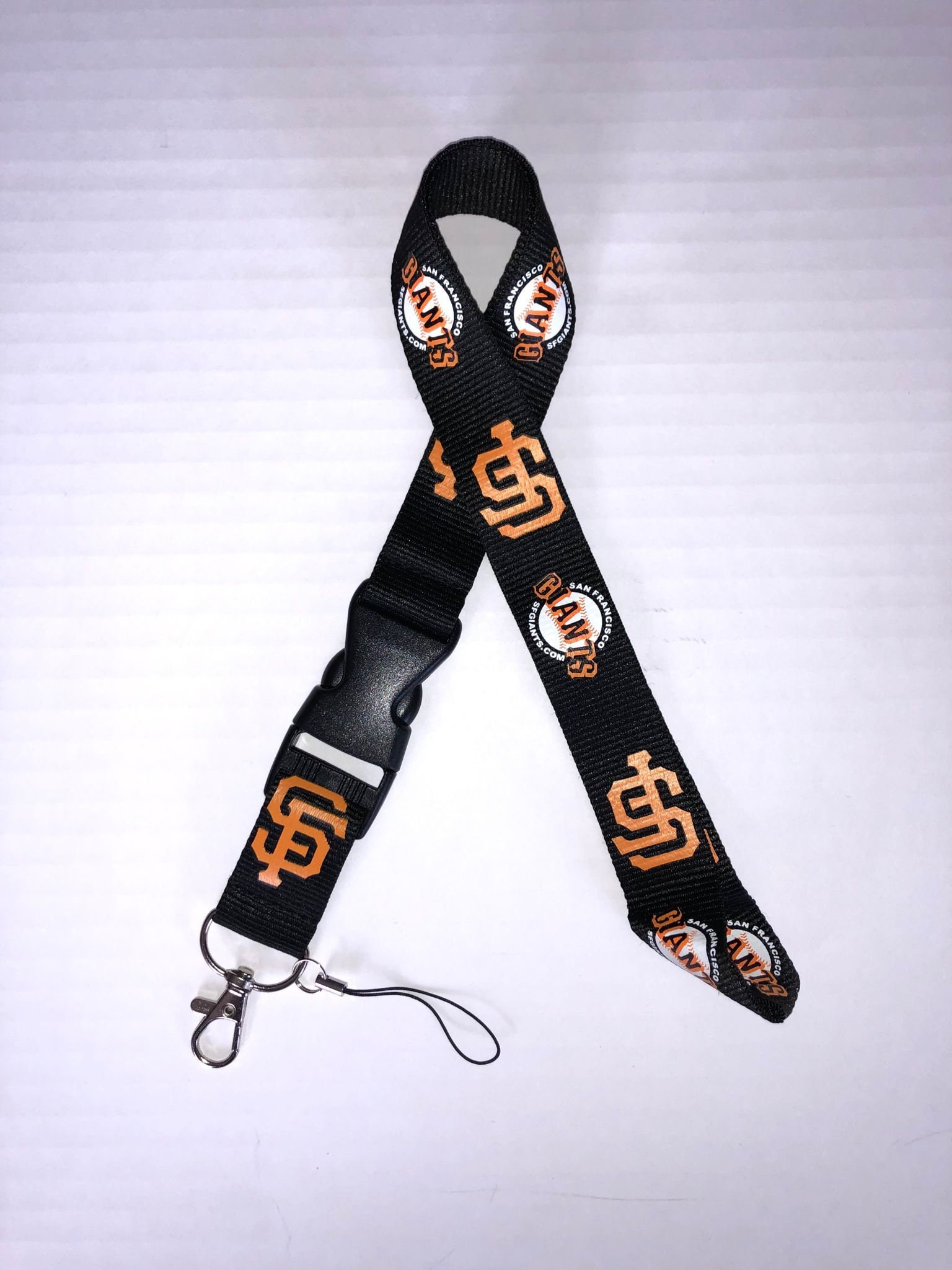 MLB Baseball Lanyards Wristlet Detachable Keychain ID Phone Holder Neck