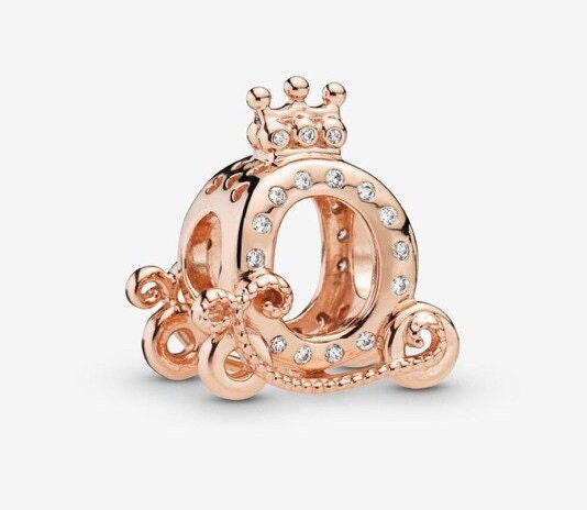Rose Crown O Gold Rose Carriage Sparkling Carriage Charm