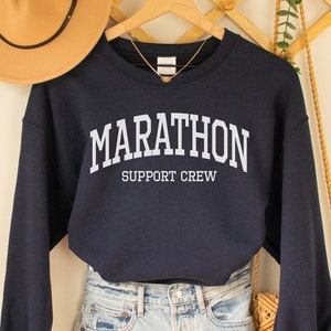 Marathon Support Crew Sweatshirt, Marathon Sweatshirt, Running Sweatshirt, Marathon Spectator Sweatshirt, Marathon Gift, Support Squad