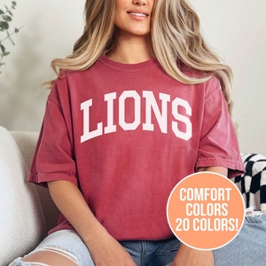 Lions School Team Mascot Shirt, Lions Shirt, Lions Team Mascot, Lions School Mascot, Lions Comfort Colors, Lions School Pride, Lions Spirit