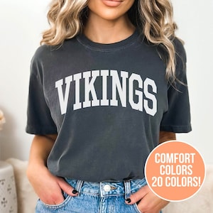 Vikings School Team Mascot Shirt, Vikings Shirt, Vikings Team Mascot, Vikings School Mascot, Vikings Comfort Colors Shirt, Vikings Spirit