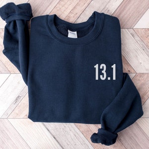 Half Marathon Sweatshirt, 13.1 Sweatshirt, Minimalist Runner Sweatshirt, Run Sweatshirt, Half Marathon Gift, 13.1 Gift, Race Sweatshirt,