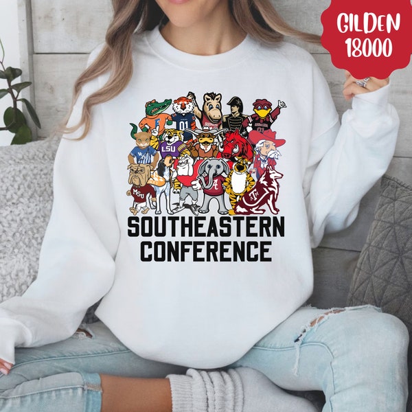 SEC Sweatshirt / Southeastern Conference Sweatshirt / SEC Merch / New SEC Conference / College Mascot Shirt / College Football Sweatshirt /