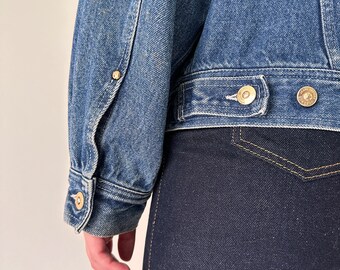 Versace Jeans Couture 90s Unisex Vintage Denim Bomber Jacket - Etsy