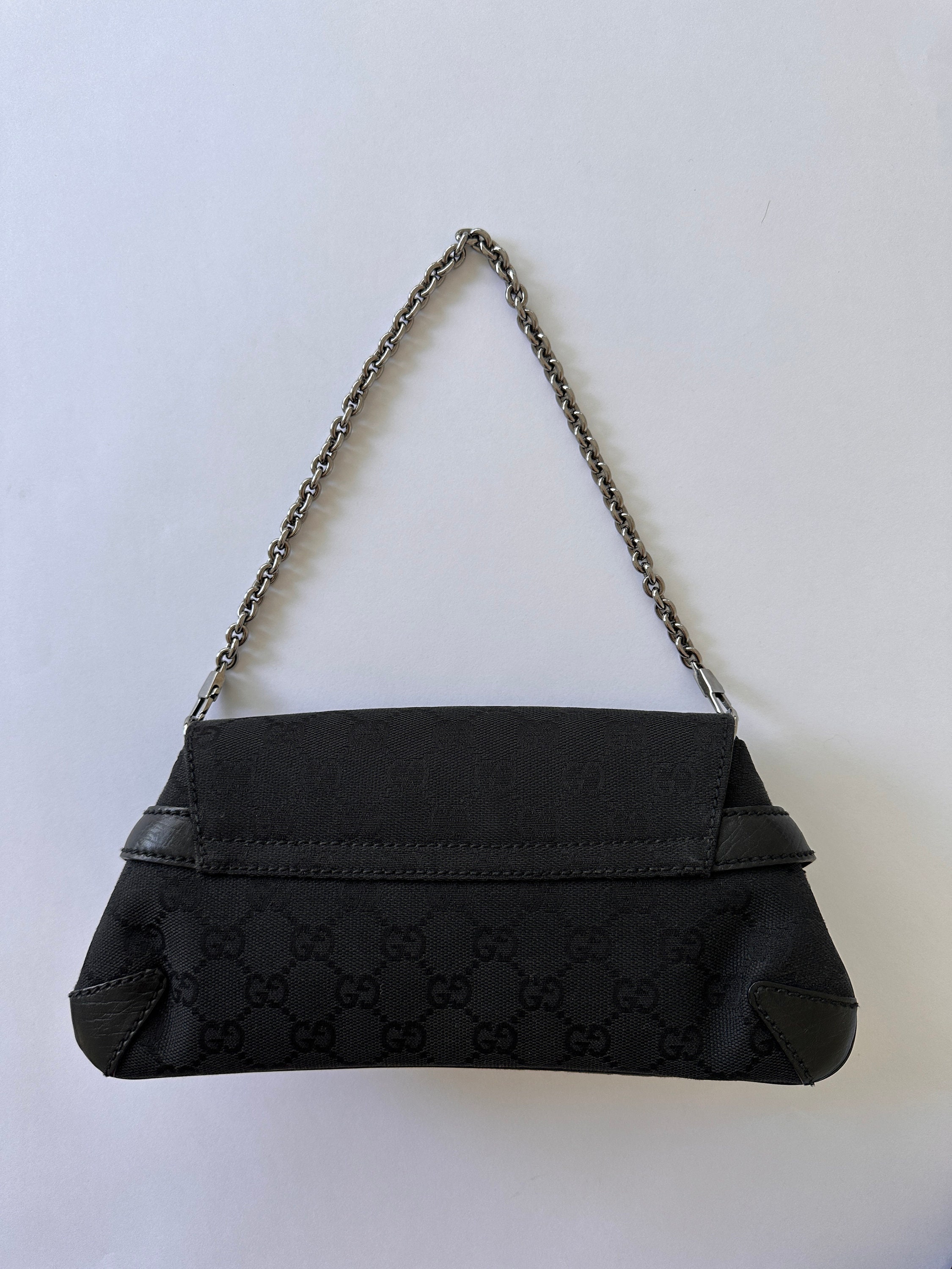 Vintage 00's Gucci by Tom Ford Horsebit Black Suede Hobo Bag – For