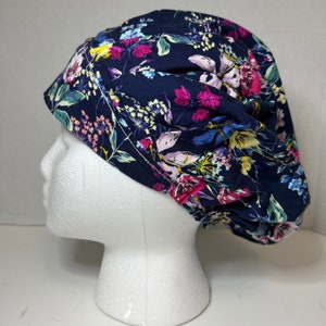 Women’s Floral Bouffant Scrub Hat