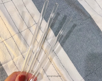 Clear Glass Straw, Clear Straight Glass Straw, Glass Straw for Libbey Glass Can