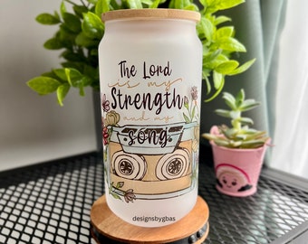 Bible Verse Tumbler 18oz, Bible Affirmations Tumbler, Christian Affirmation Cup, Religious Gift, Christian Glass Cup, Christian Gifts, Bible