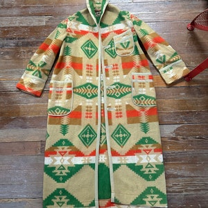 1920er Jahre Jacobs Oregon City Woollen Mills Indische Decke Robe Manteljacke
