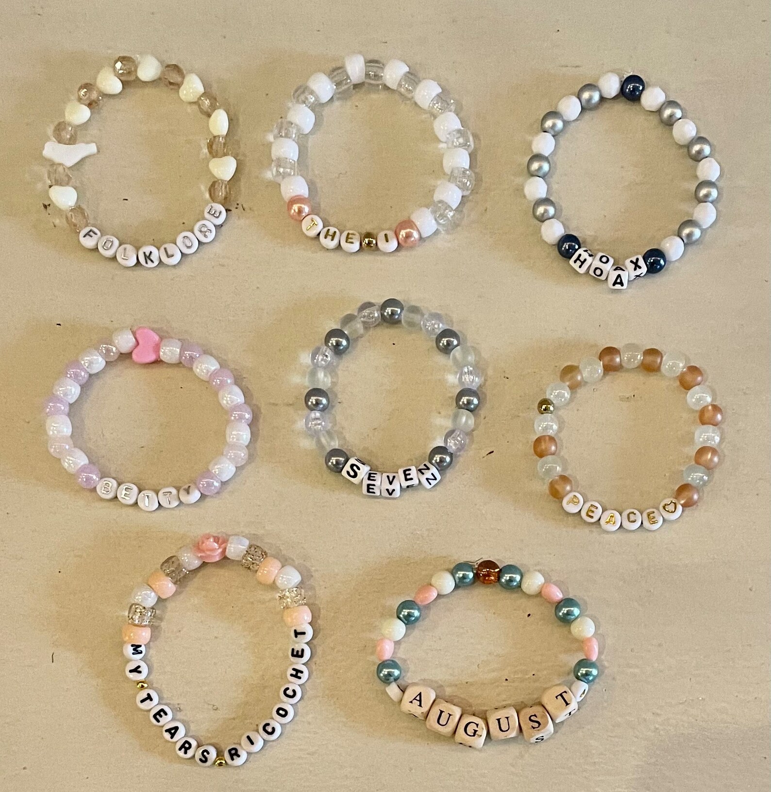 TS Eras Tour Beaded Friendship Bracelets Debut Fearless Etsy