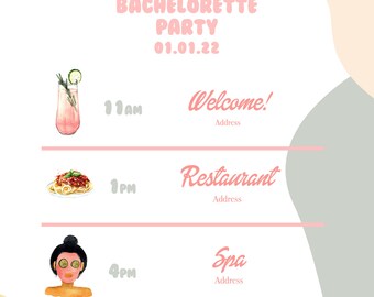 Bachelorette Party Itinerary